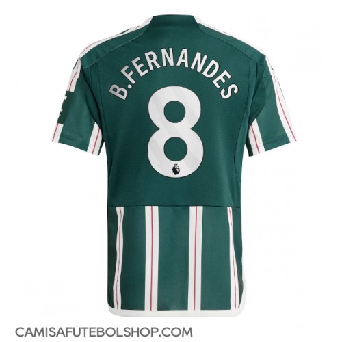 Camisa de time de futebol Manchester United Bruno Fernandes #8 Replicas 2º Equipamento 2023-24 Manga Curta